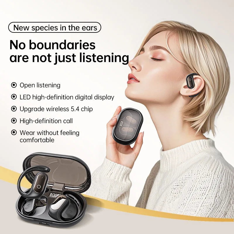 UYUXIO AI Translator Earbuds – 144 Languages Real-Time Translation, OWS Design