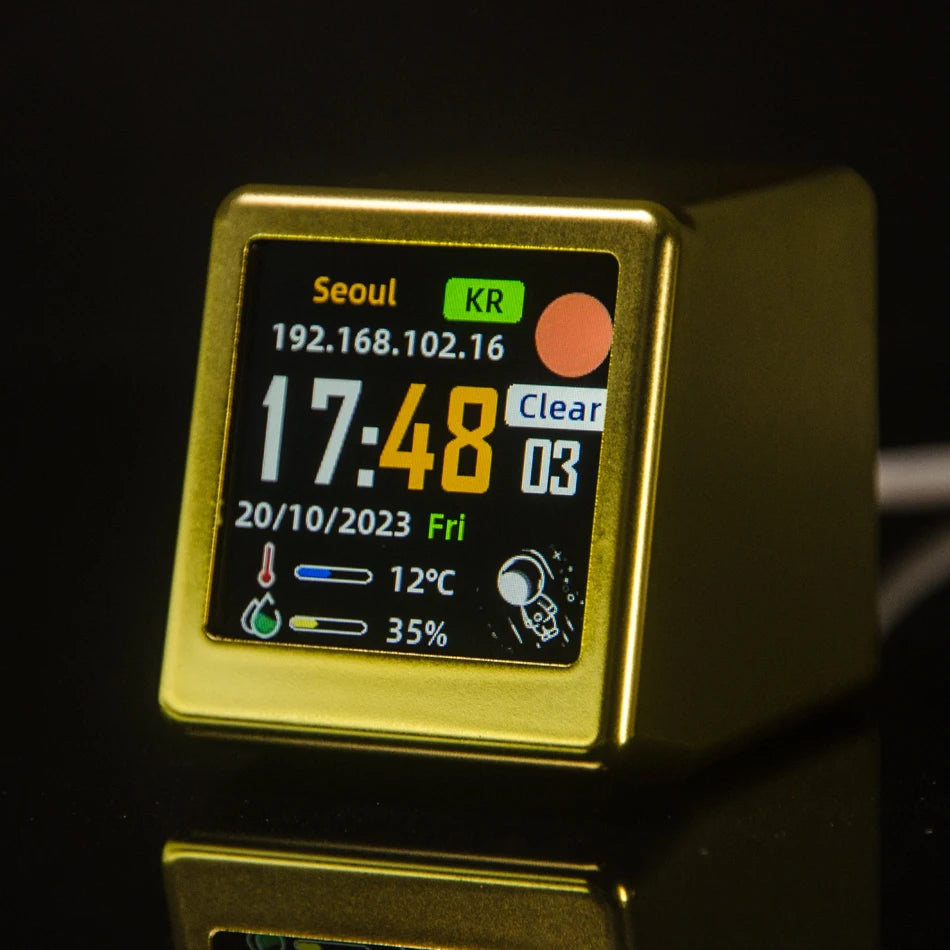 PixelDesk Mini Smart Weather GIF Clock