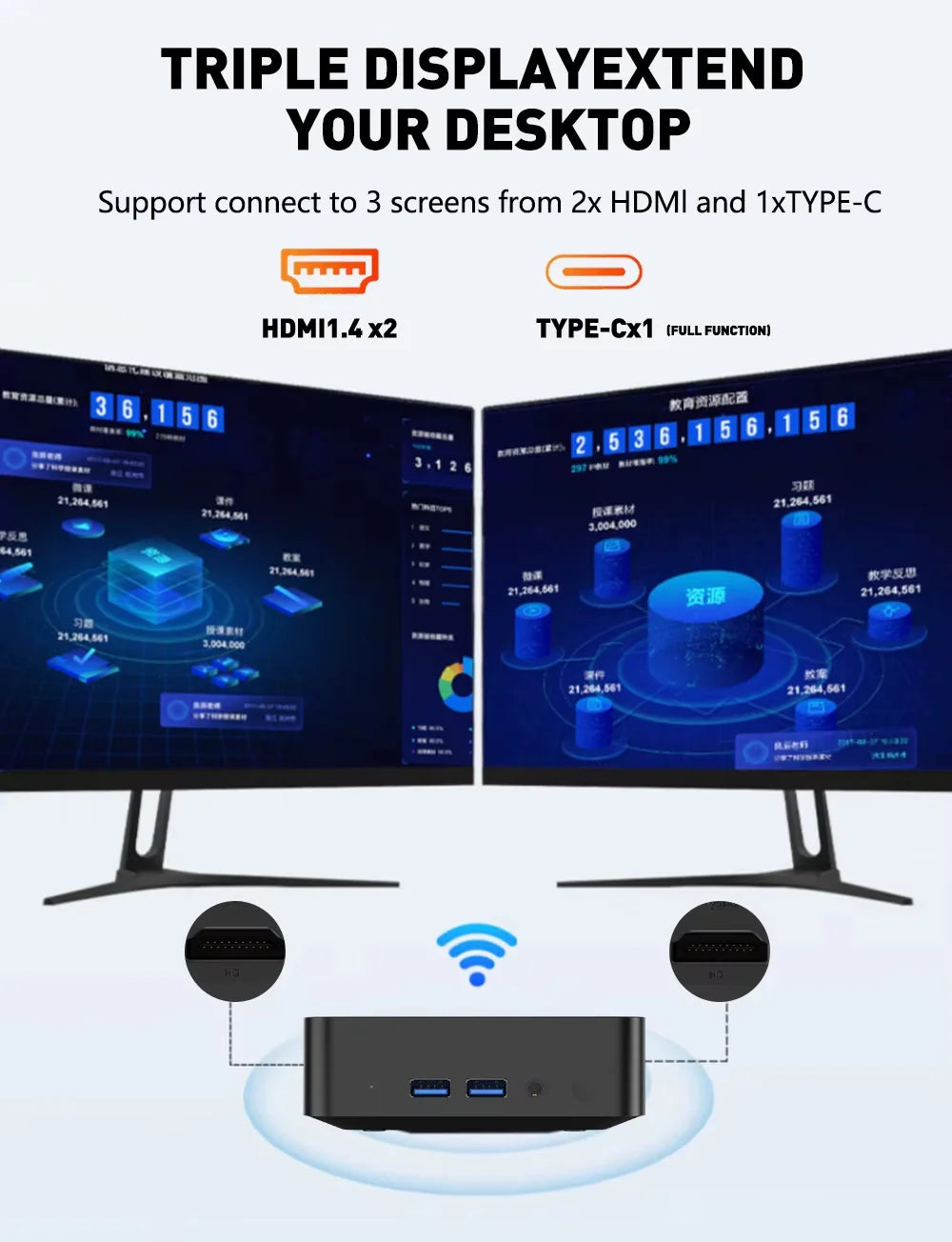 High-Performance Windows 11 Pro Mini Gaming PC – i9/i3, 16GB RAM, WiFi 6, 4K Support, SSD Storage (1TB/2TB)