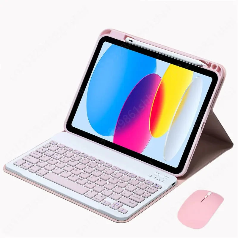 Bluetooth Keyboard Case for iPad – Detachable Leather Cover with Pencil Holder (Multiple Models)