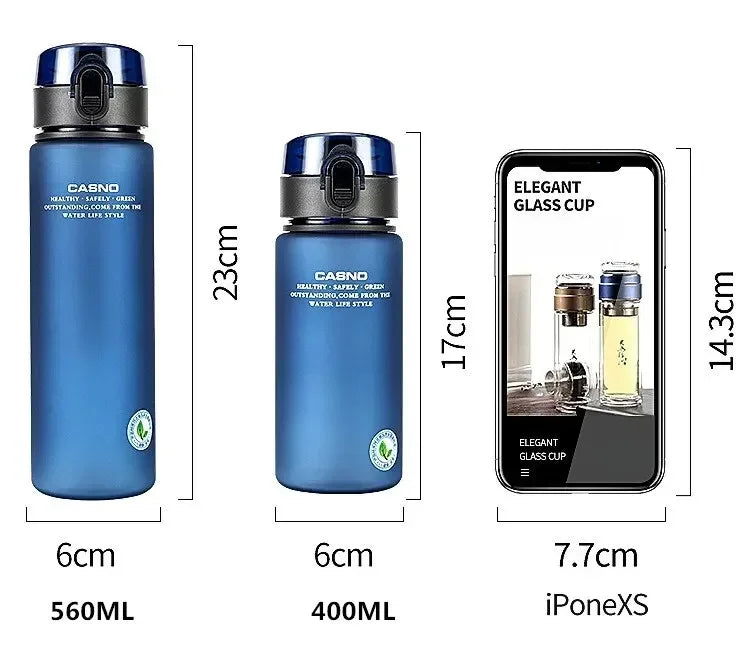 PureSip BPA-Free Leak-Proof Sports Water Bottle – 400ml / 560ml