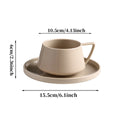 SaucerSip 320ml Ceramic Coffee Cup & Saucer – Elegant Office Tea Set