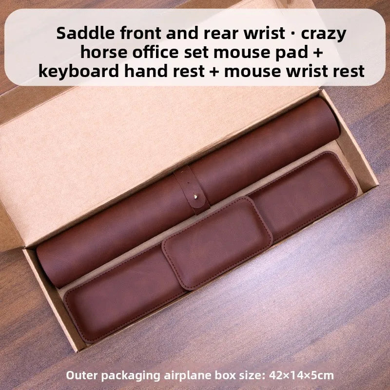 DeskMat Waterproof PU Mouse Pad – Large Non-Slip Desk Mat & Keyboard Mat 3-Piece Set