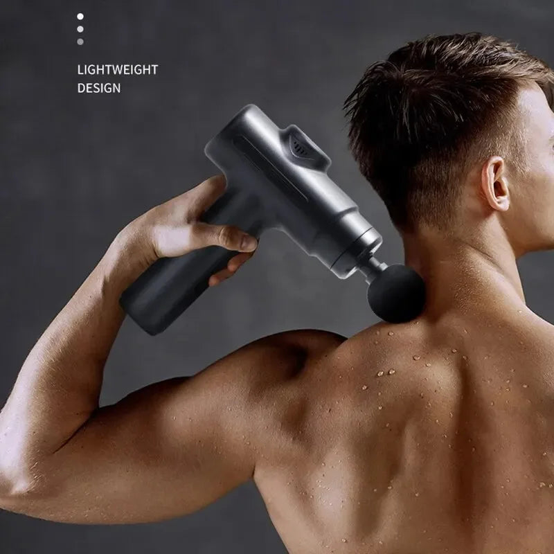 PowerGun Electric Massage Gun – Deep Tissue, 8 Heads for Back, Arms & Legs