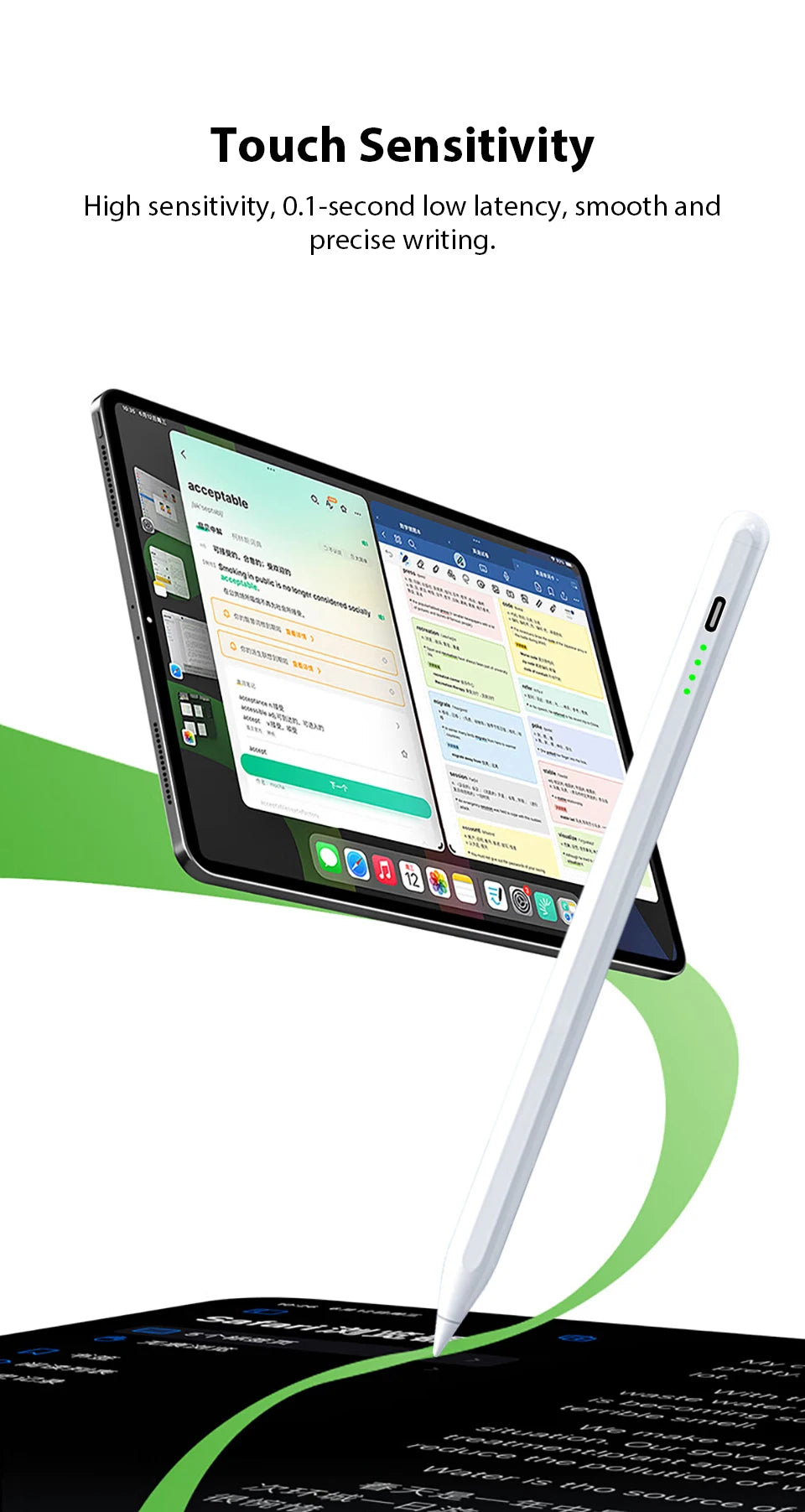 For Apple Pencil For iPad A16 Pro 13 11th M5 M4 12.9 Air 11 M3 M2 5 4 3 Stylus Pen 10 9 10th 9th Generation Mini 7 6 Touch Pens