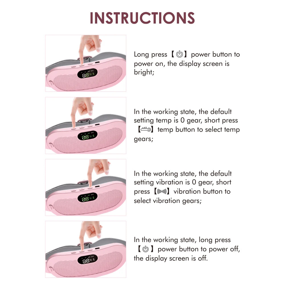 HeatWrap Electric Heating Pad – Menstrual Cramp Massager Belt with Vibration
