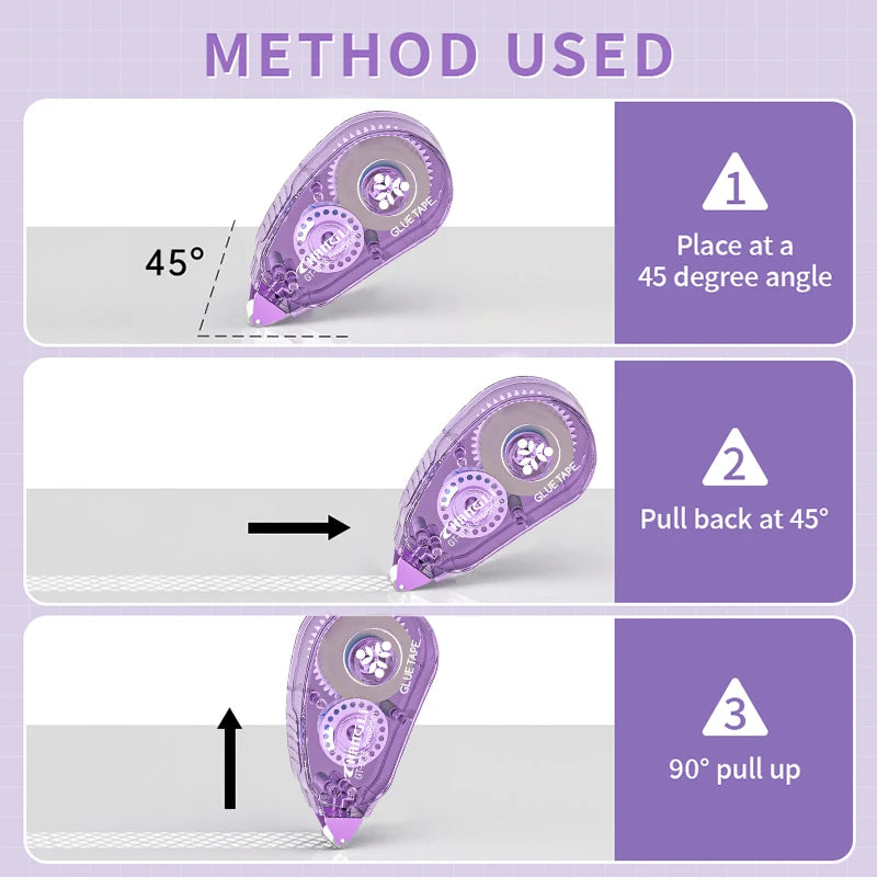 4pieces of portable double-sided transparent tape, suitable for scrapbooks, accounts, office supplies-strong adhesive