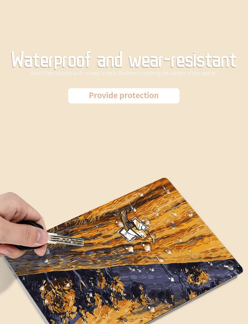 Universal Laptop Stickers Skins Vinly Protective Sticker 13/14/15/17inch 2pc Skin for Macbook/Lenovo/HP/Asus/Dell/Acer Decal