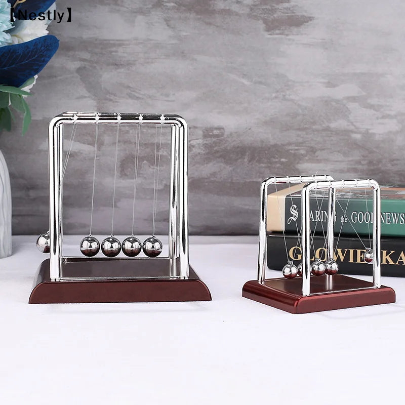 Metal Newton Pendulum Newton Cradle Balance Steel Balls Pendulum Ball Decor Home Decoration Physics Science Pendulum〔Nest〕