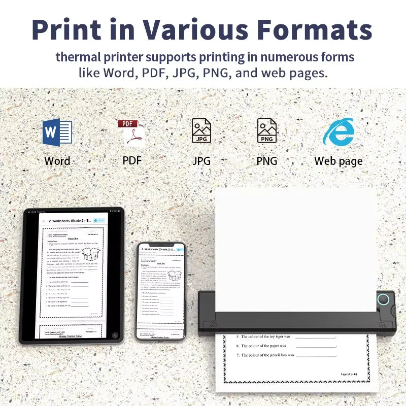 PrintAnywhere Portable A4 Bluetooth Thermal Printer – Photos, PDF, Tattoo Stencils