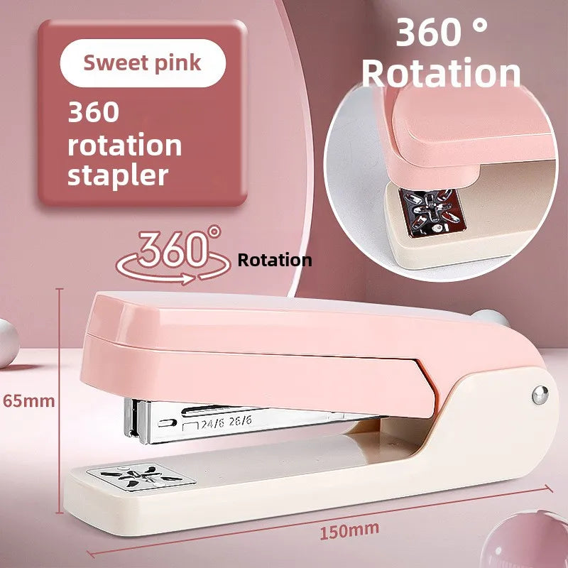 SpinStaple 360° Rotatable Stapler with Built-In Staple Remover