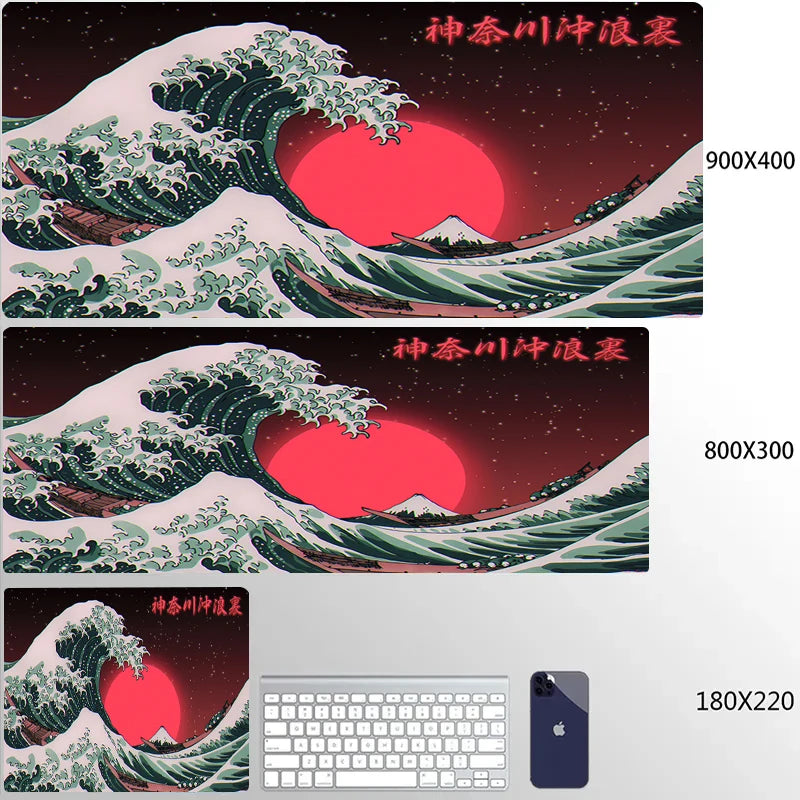 Great Wave XL Gaming Desk Mat – Personalized Art Mouse Pad (XXL HD Mouse Mat)