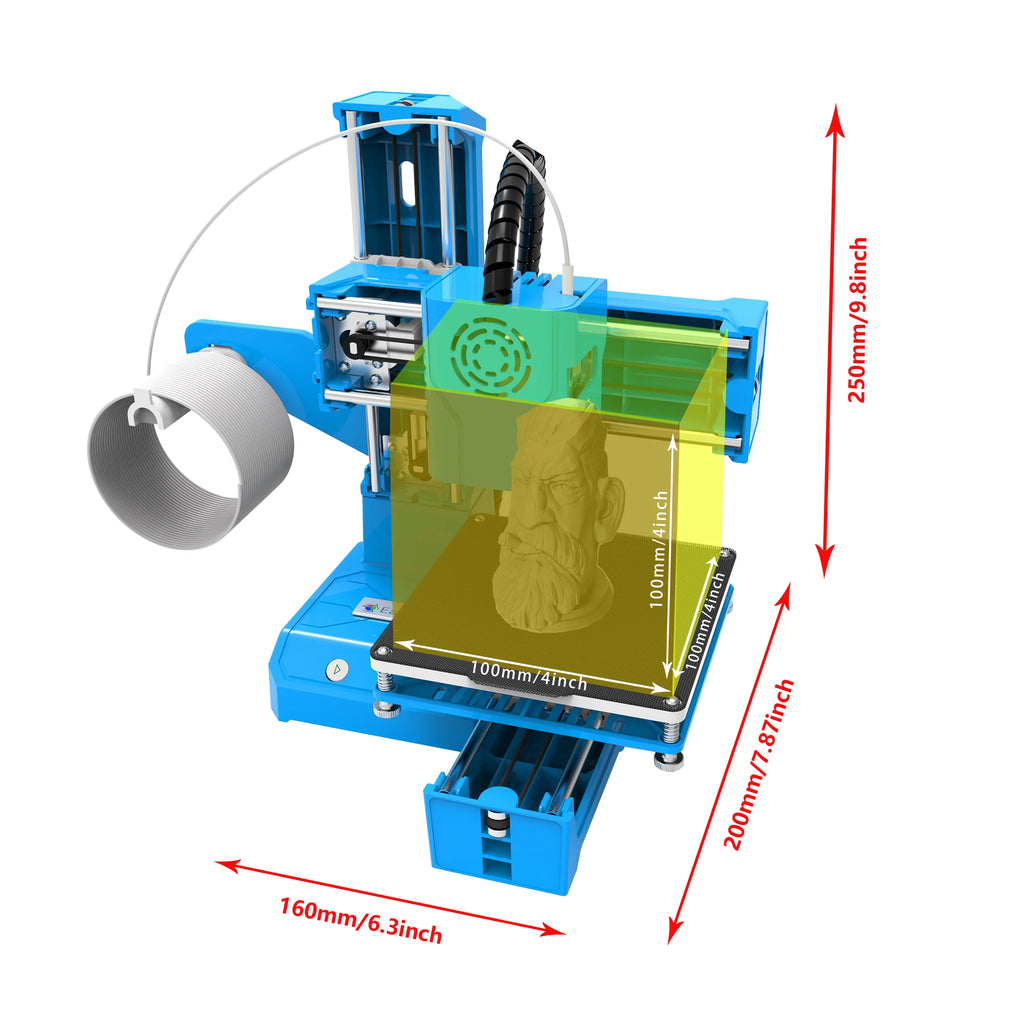 EasyThreed K9 Mini 3D Printer – Entry Level FDM, PLA & TPU Filament, 1.75mm