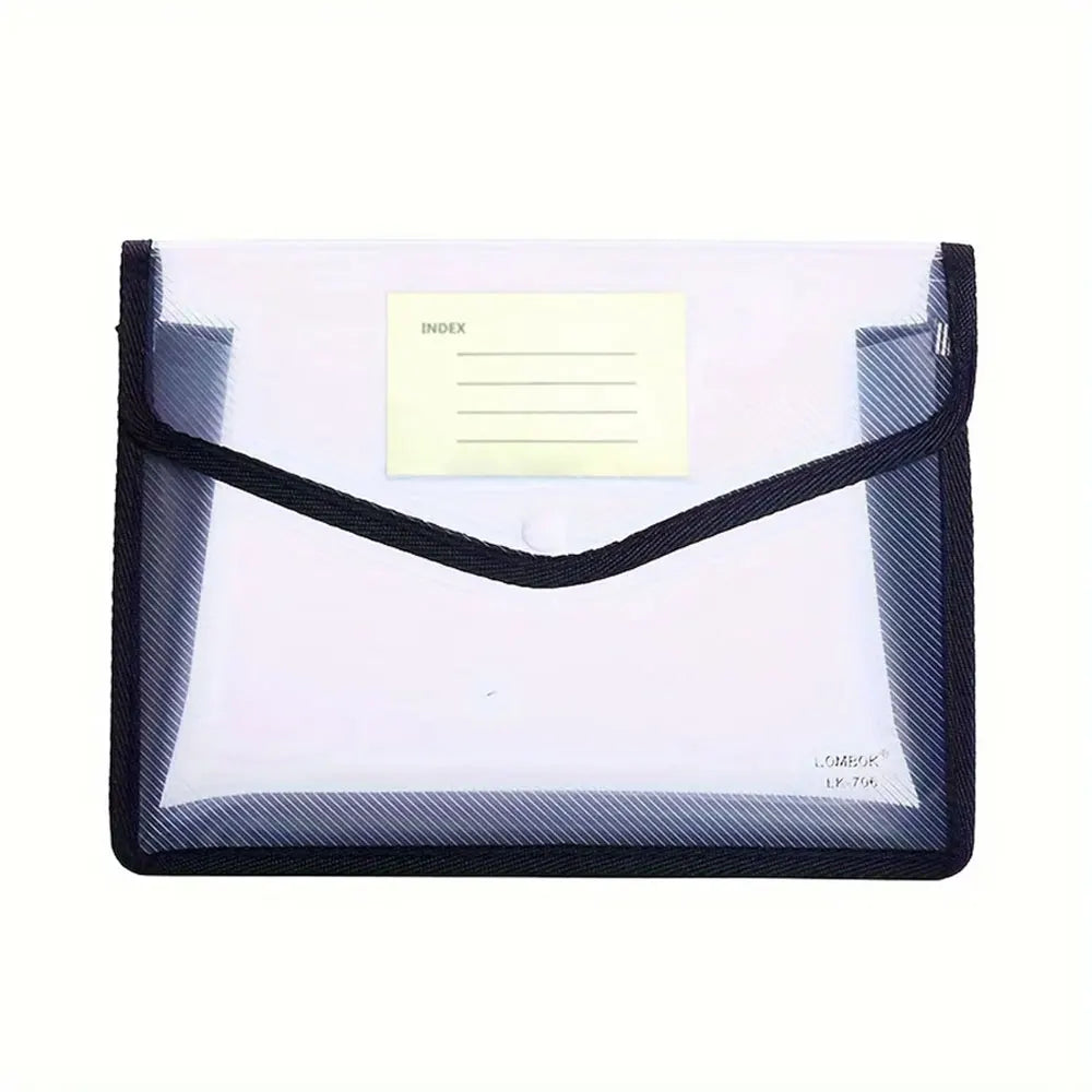 A4 file storage bags & folders, transparent storage and organization bags with labels