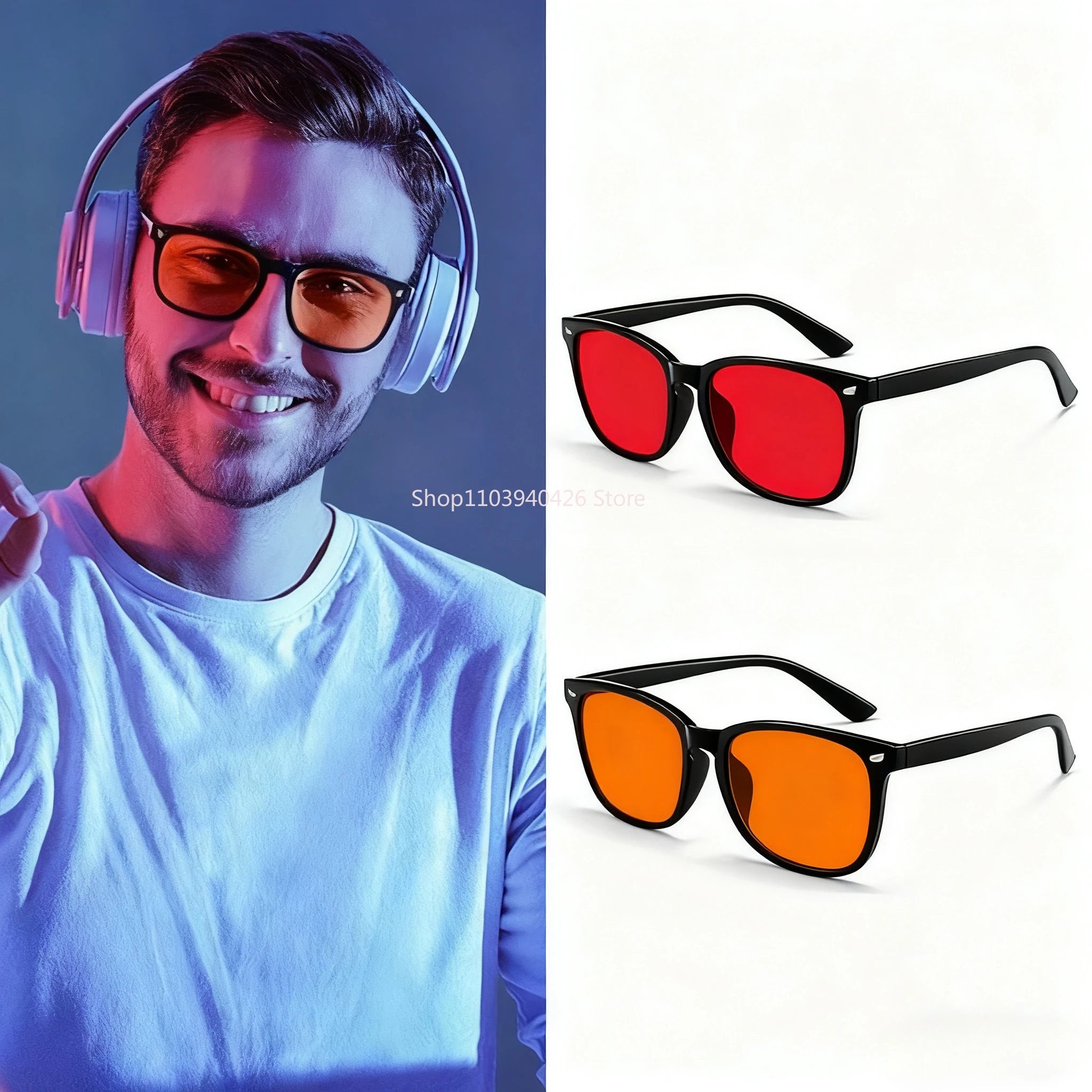 Red Lens Blue Light Blocking Glasses (Sleep & Gaming