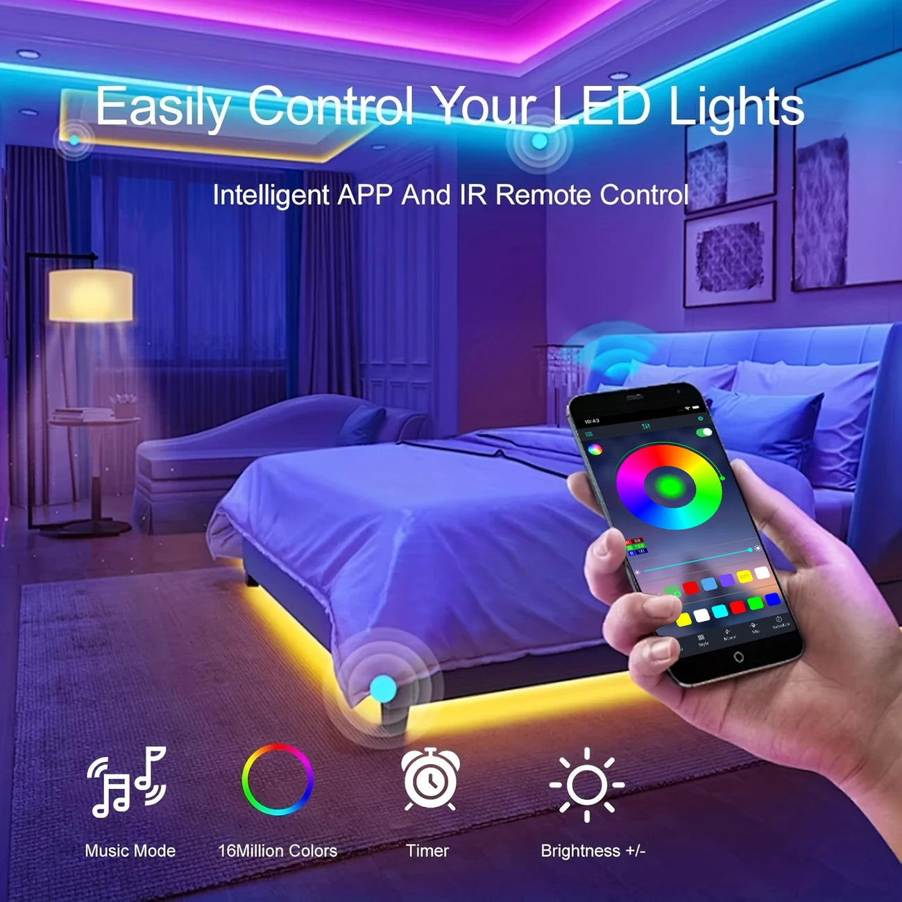 BeatStrip USB RGB LED Strip Lights – 1M to 40M, Music Sync & App Control