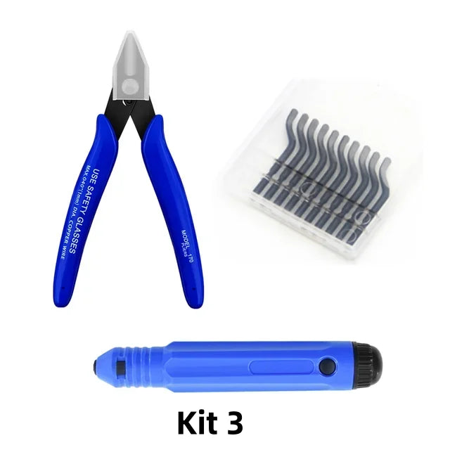 3D Printer Tool Kit – Diagonal Pliers, Deburring Cutter, Tweezers & Scraper Set