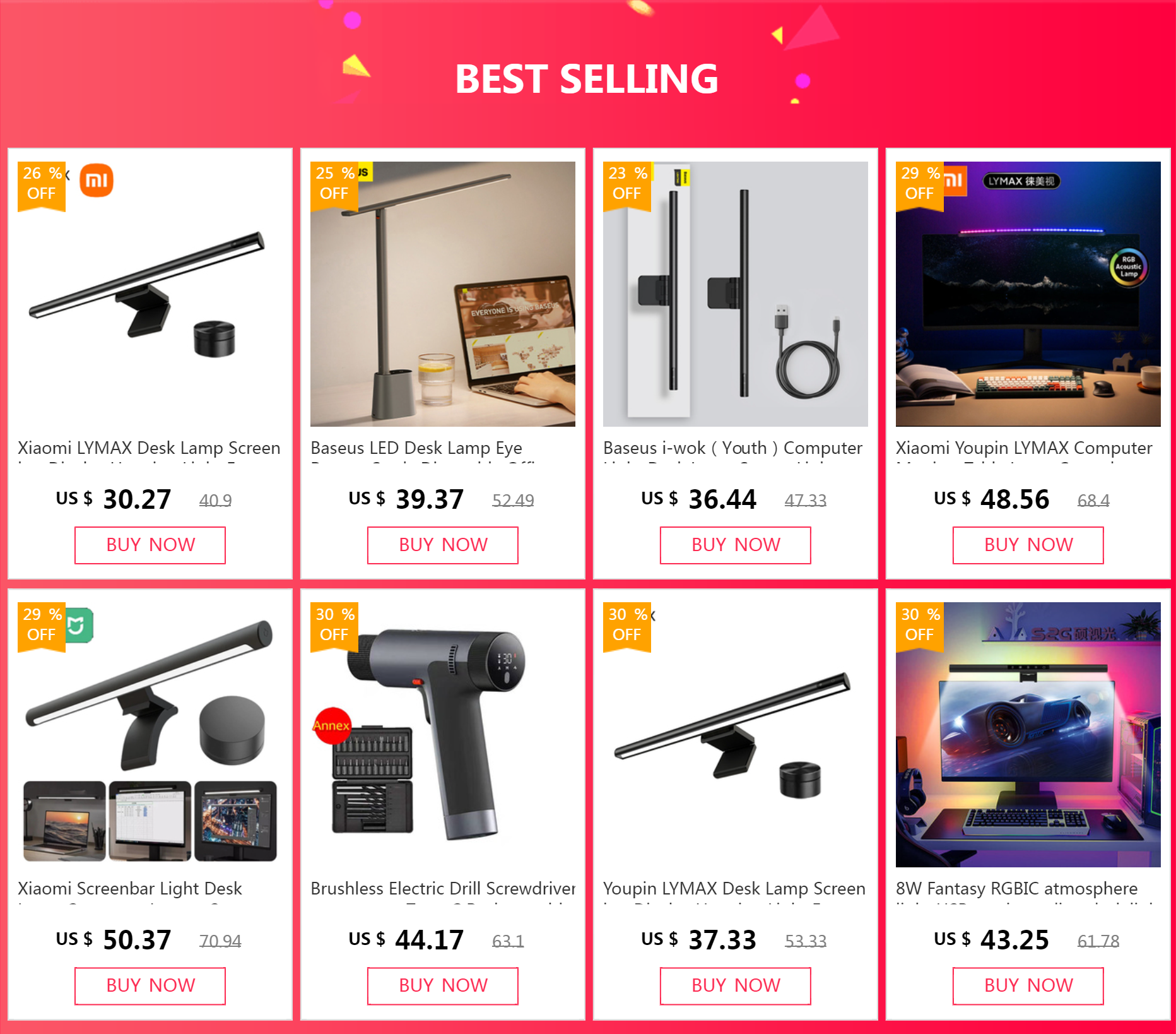 Youpin LYMAX Desk Lamp Screen bar Display Hanging Light Eyes Protection PC Computer Monitor Light Bar Wireless Remote Control