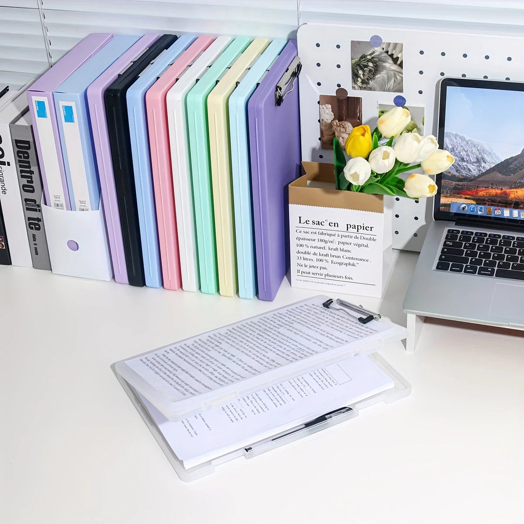 DocBox 2-in-1 A4 Writing Board & Document Storage Box – Portable Office Organiser