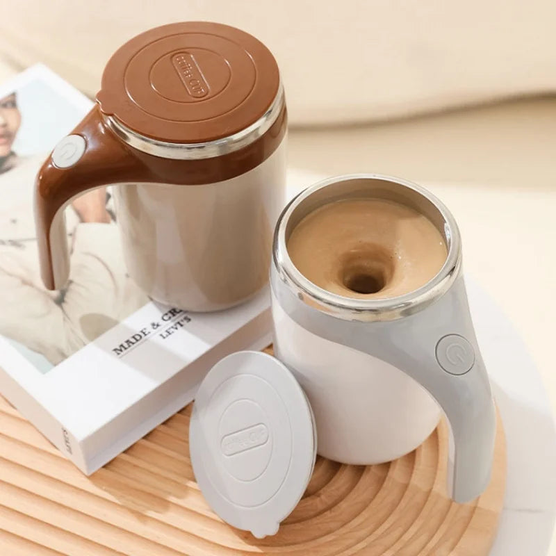 Self-Stirring Coffee Mug – Rechargeable Electric Mixing Cup (No Spoon Needed)