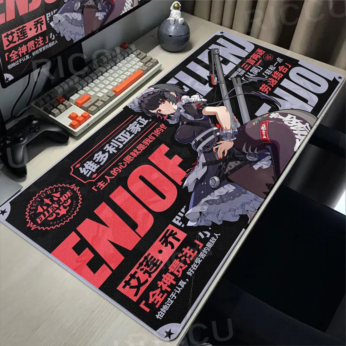 Zenless Zone Zero XXL Gaming Desk Mat – Anime Character Extended Mouse Pad (ZZZ Series)