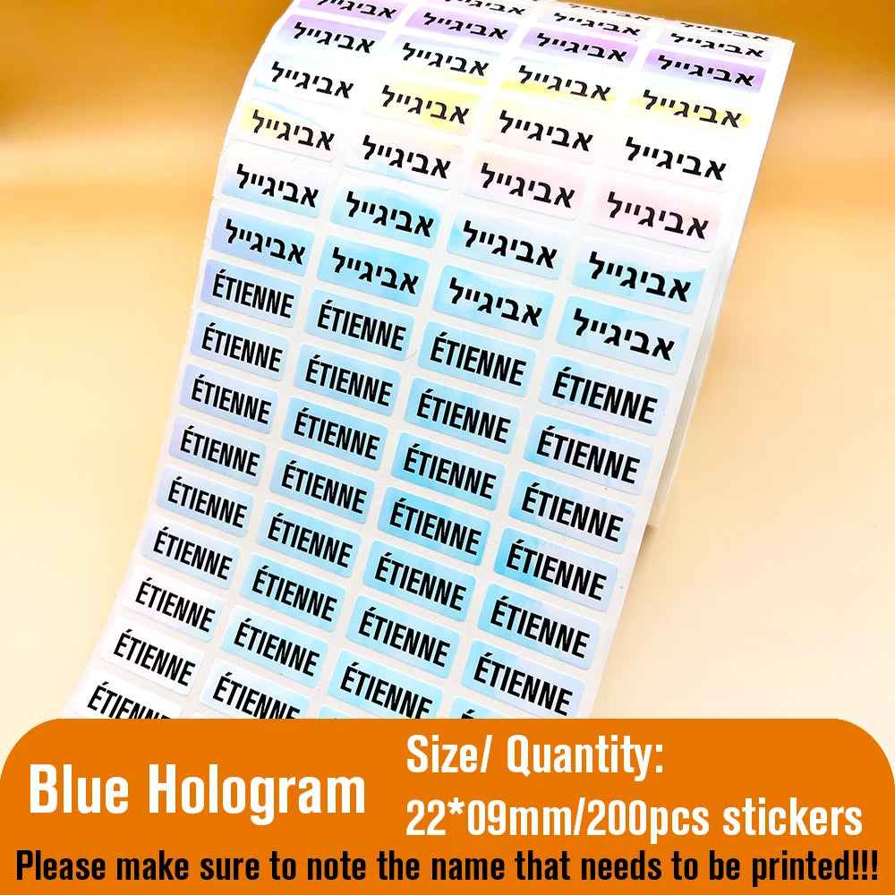 NameTag Kawaii Waterproof Custom Name Label Stickers – Personalised School & Bottle Decals