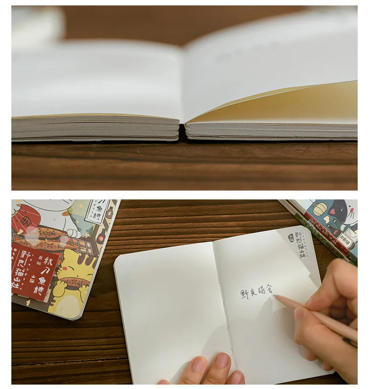 KittyNotes Kawaii Cat Pocket Notebook – Japanese Style Planner & Journal
