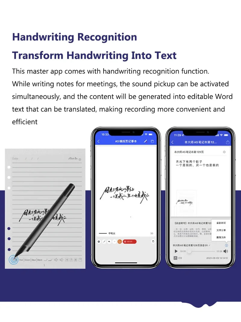 Smart Digital Notebook with AI Sync Pen (Real-Time Cloud Writing)