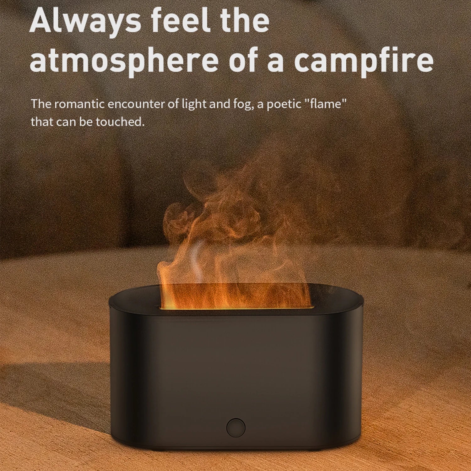 FlameGlow Mini Aroma Diffuser – Colourful Flame Effect Humidifier & Essential Oil Diffuser