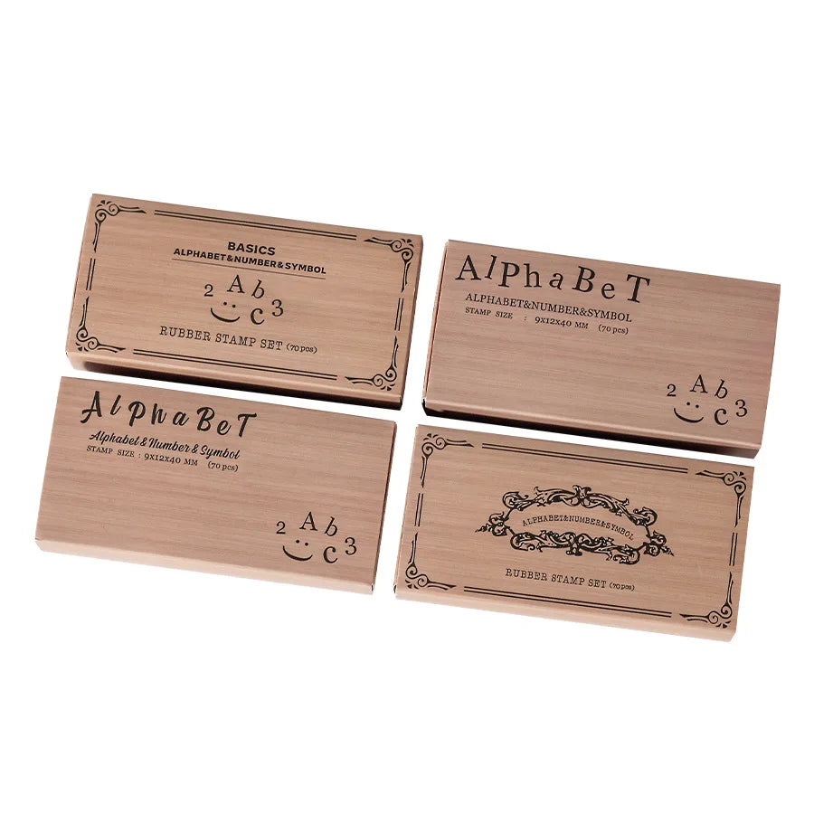 RetroStamp 70-Piece Typewriter Wood Stamp Set – Retro Letters, Numbers & Symbols