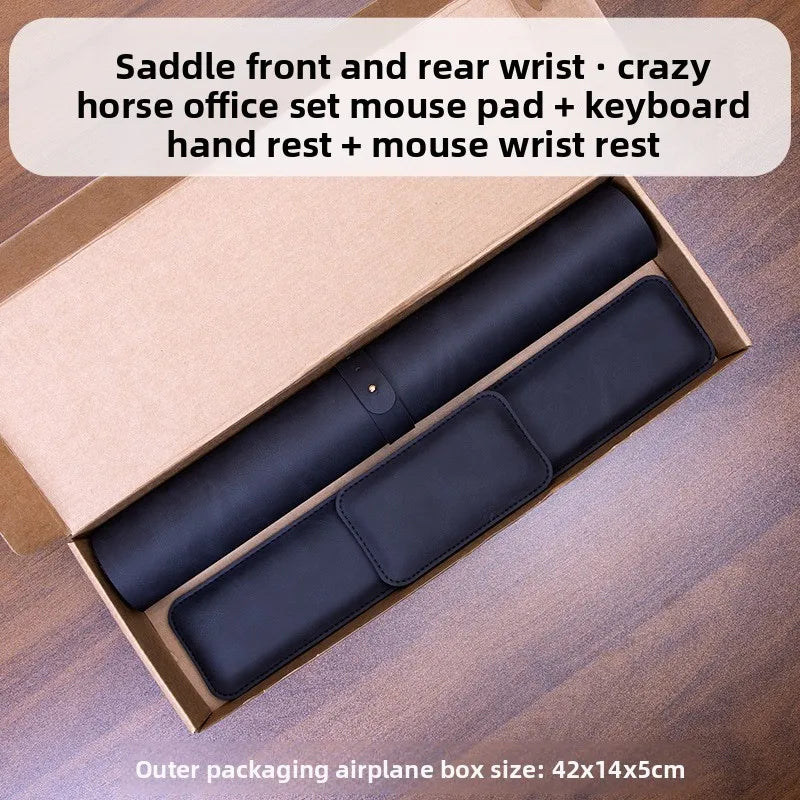 DeskCloud Pro 3-Piece – Waterproof PU Desk Mat + Mouse Pad + Wrist Rest Set