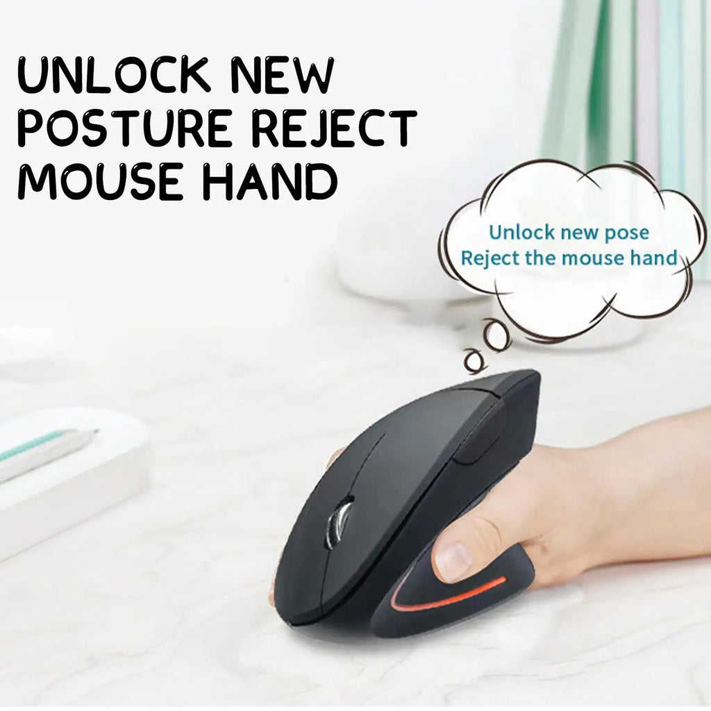 2.4G Wireless Mouse Vertical Game Mouse Ergonomics 1600DPI PC Laptop Office Mini Game Mouse