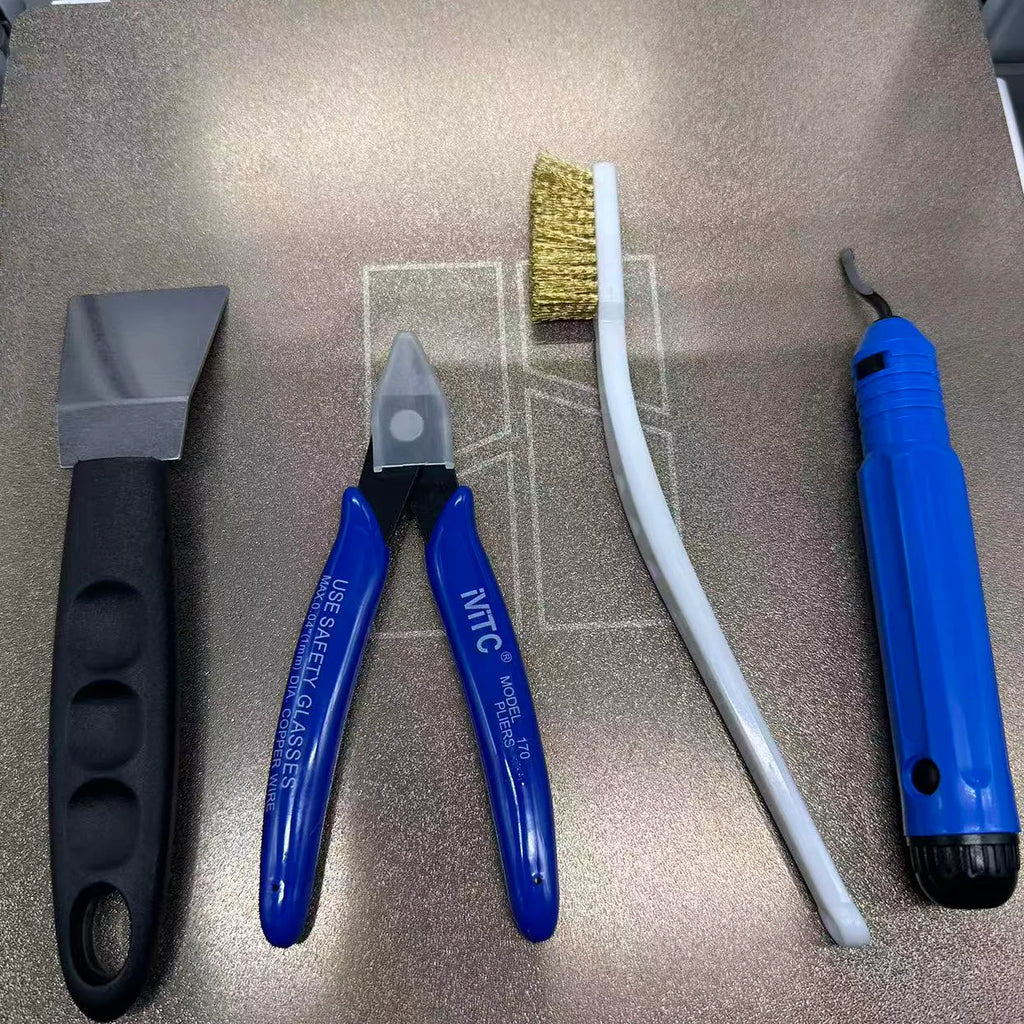3D Printing Multi-Tool Kit – Scissors, Cleaning Needles, Tweezers, Pliers & Deburring Set