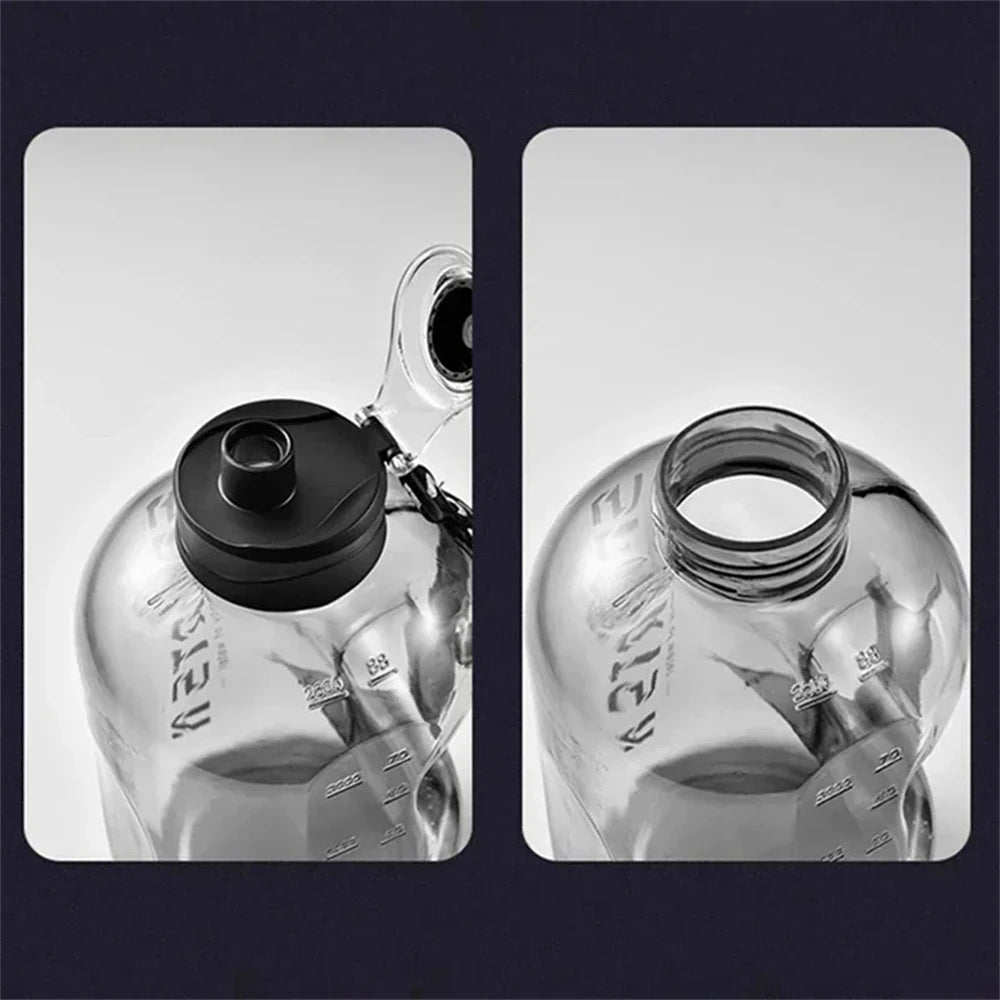 MegaSip Large Capacity Sports Water Bottle – 1.7L / 2.7L with Straw