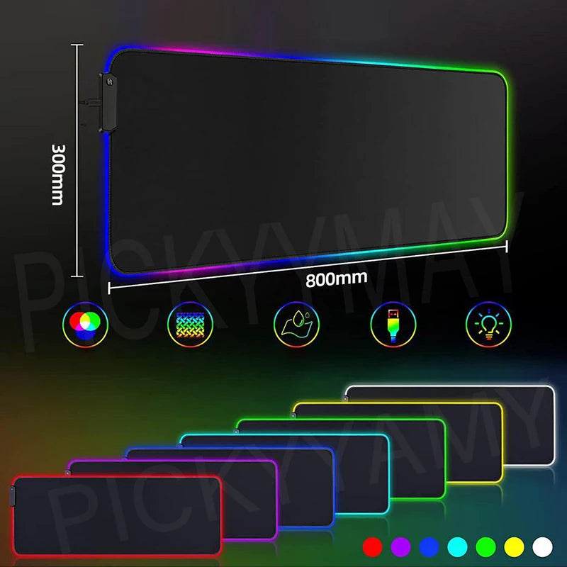 Cosmic Glow RGB XL Gaming Desk Mat – LED Backlit Space Mouse Pad (XXL)