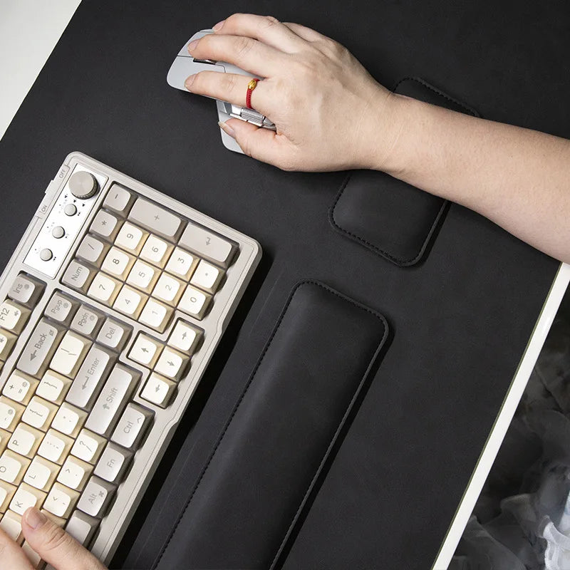 DeskCloud Pro 3-Piece – Waterproof PU Desk Mat + Mouse Pad + Wrist Rest Set