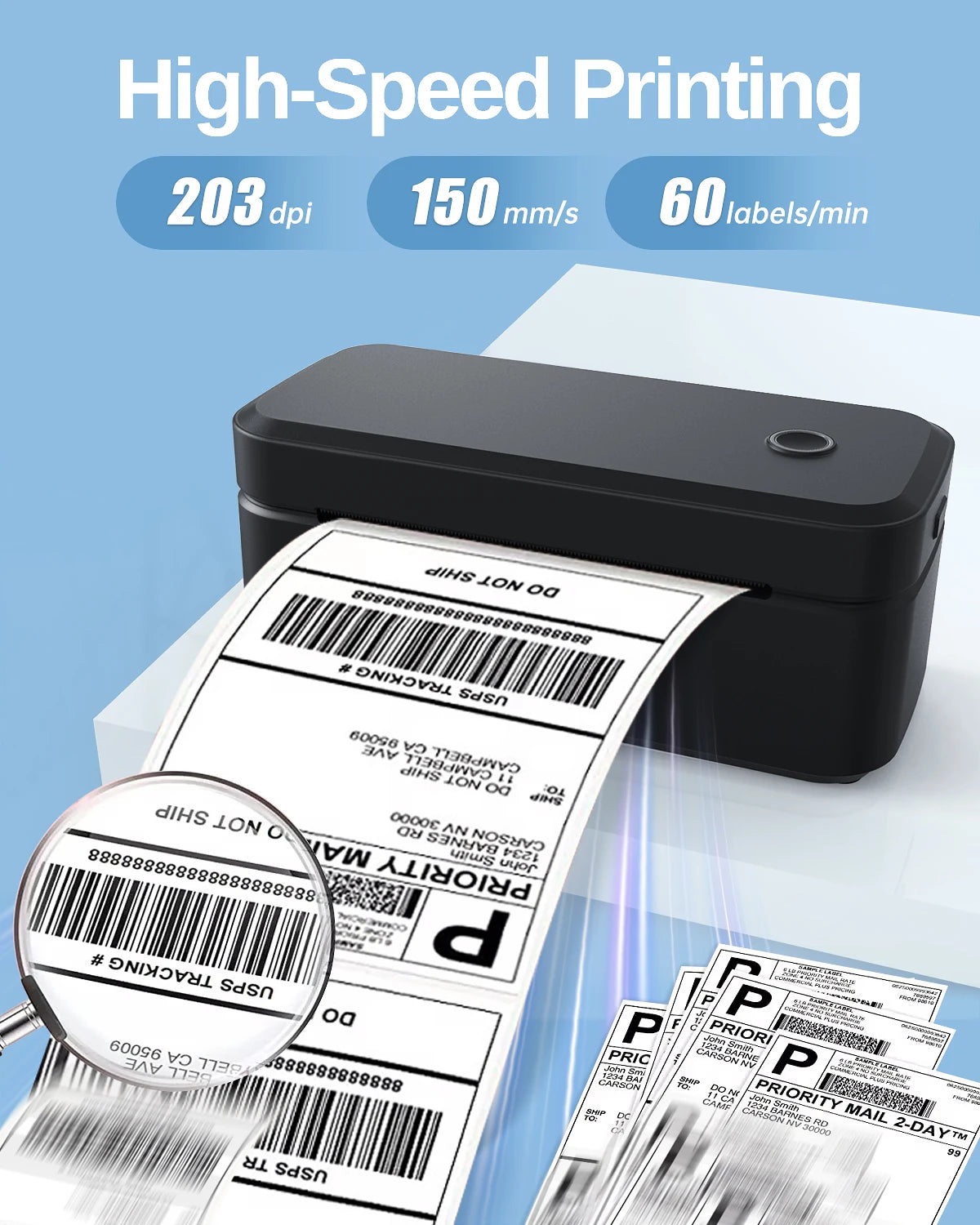 Marklife X4 Portable Bluetooth Thermal Label Printer – Auto-Detect 4x6 Shipping Printer for Small Business