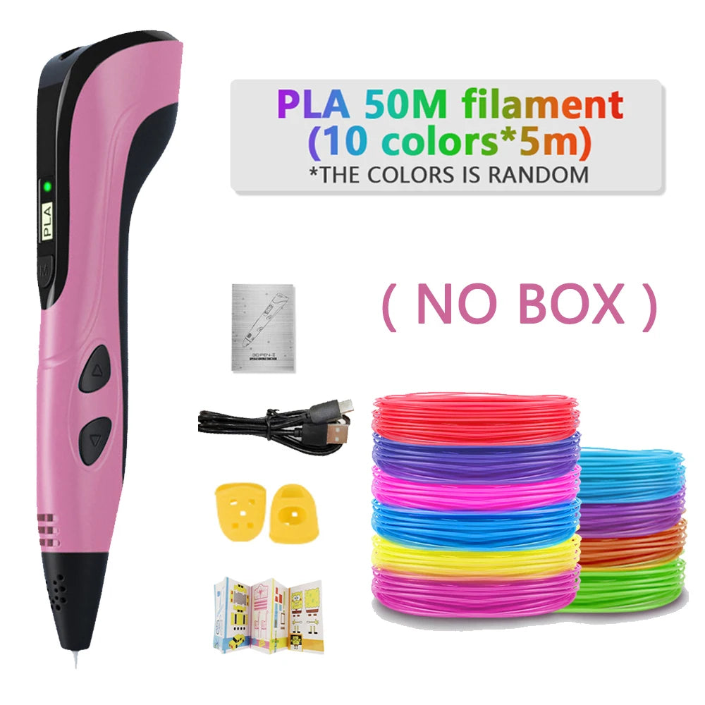 DoodlePen 3D Pen Set – LCD Display, PLA Filament, Kids Birthday & Christmas Gift