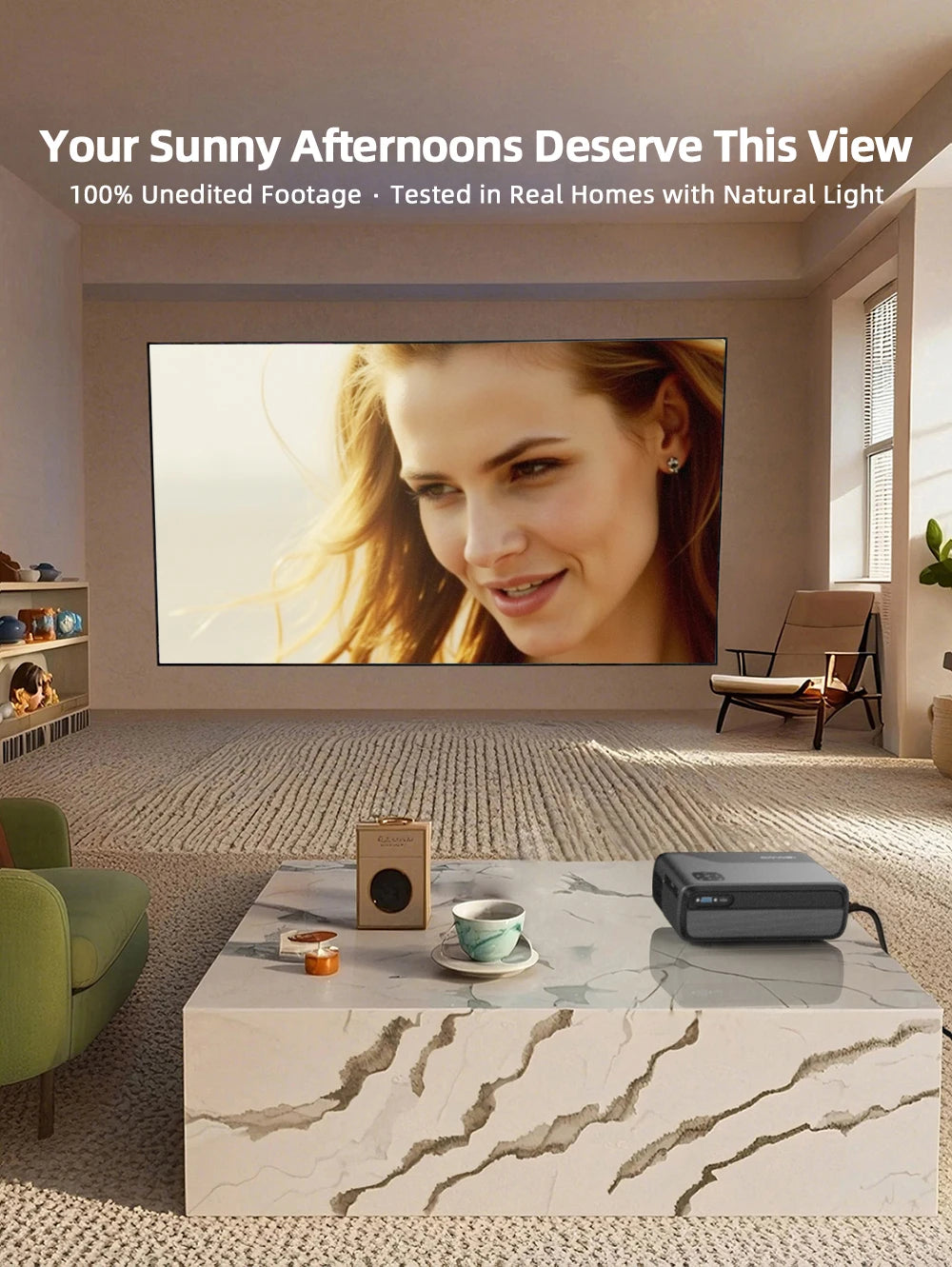 CinemaX A8 Google TV 4K Smart Projector