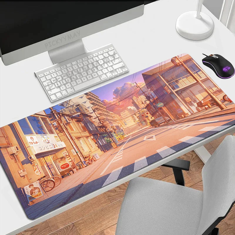 Kawaii Cloud XL Gaming Desk Mat – Cute Mouse Pad (XXL 90×40cm)