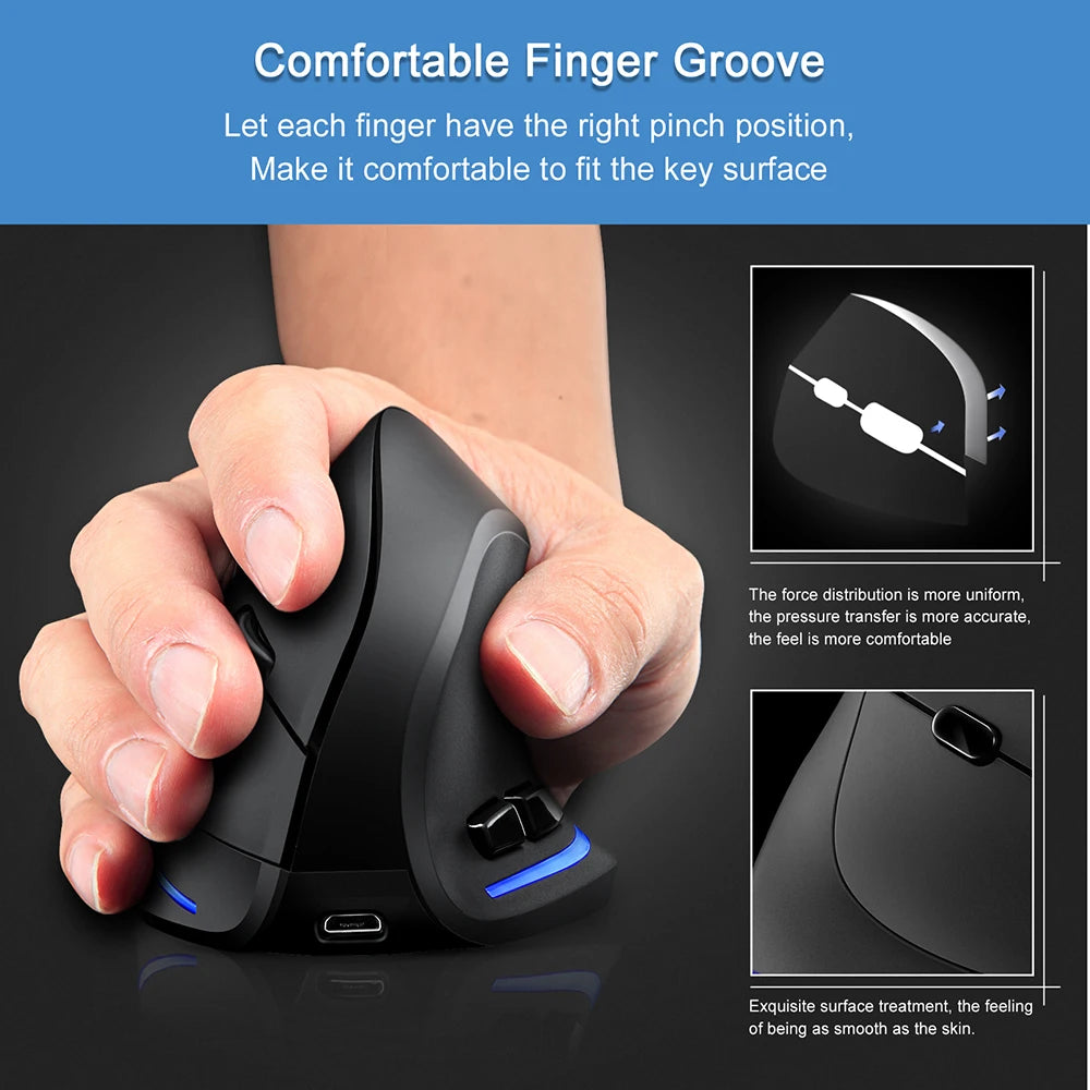 Lefon Trackball Mouse – Bluetooth Ergonomic 2.4G Wireless Rechargeable for PC & Office