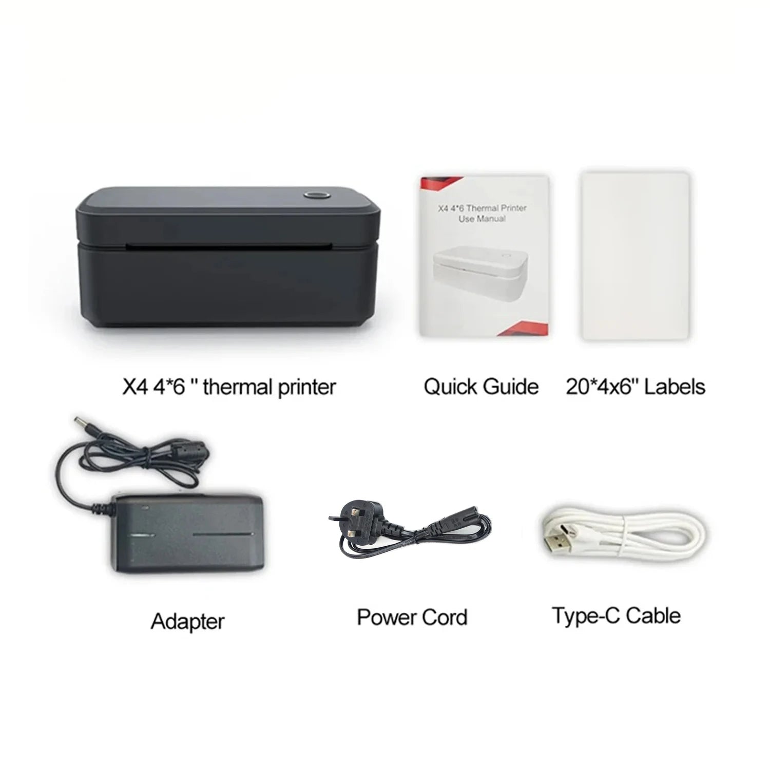 Marklife X4 Portable Bluetooth Thermal Label Printer – Auto-Detect 4x6 Shipping Printer for Small Business