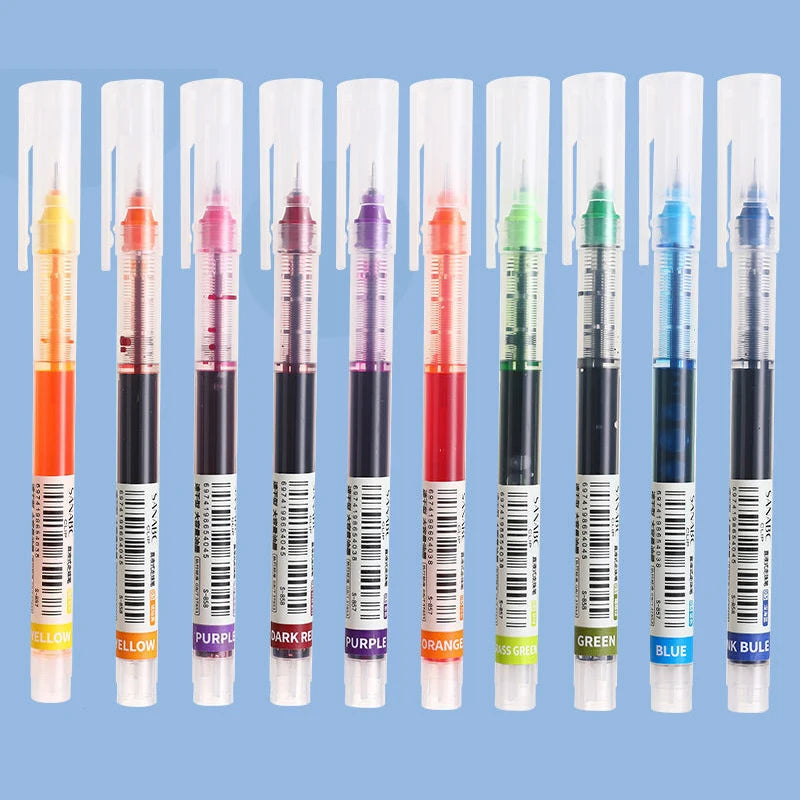 SmoothFlow Gel Pen Set (10-Pack) – Fine Tip, Quick-Dry Ink