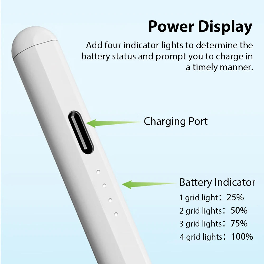 For Apple Pencil Stylus For iPad A16 Air 11 5 4 Pro 11th 13 12.9 M5 M4 M3 M2 Pens 10 9 8 10th 9th Generation Mini 7 6 Touch Pen