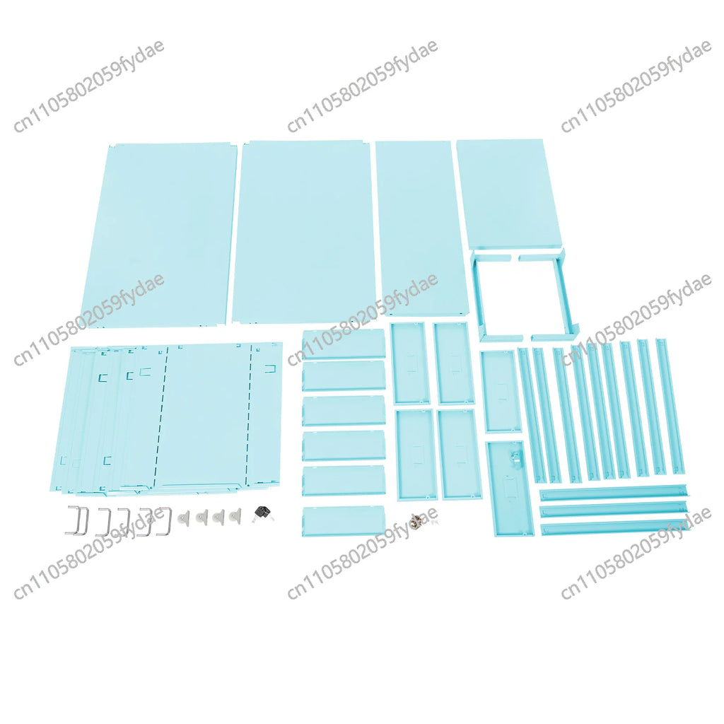 6-Tiers: Vertical File Cabinet,Cold-Rolled Steel Metal File Cabinet  Filing Cabinet Blue in the Office, Study