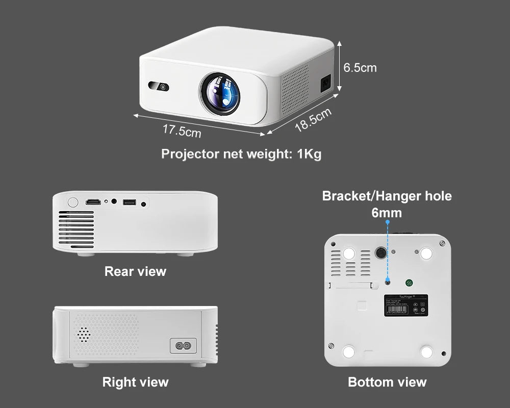 LumiBeam L9W 4K Mini Portable Projector