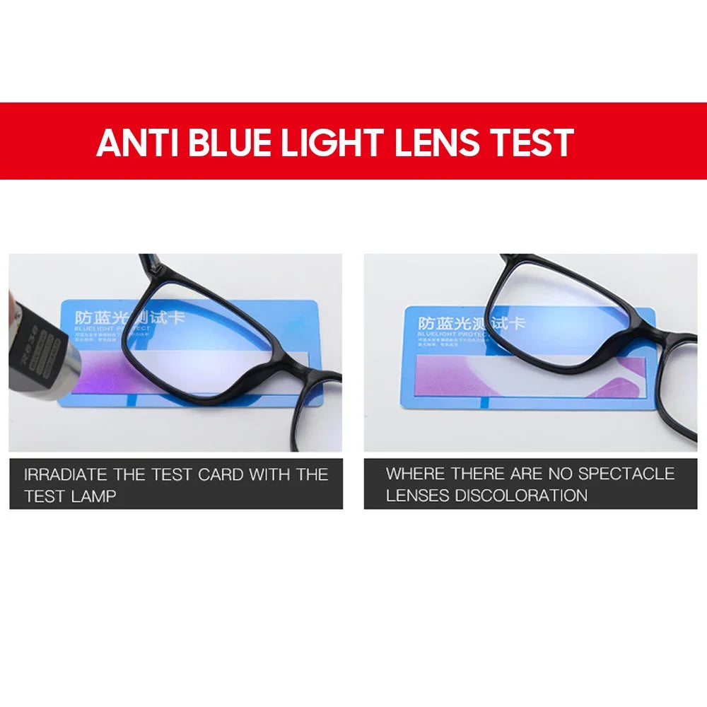 VIVIBEE Square Blue Light Blocking Glasses – TR90 Lightweight Computer Eyewear for Men & Women