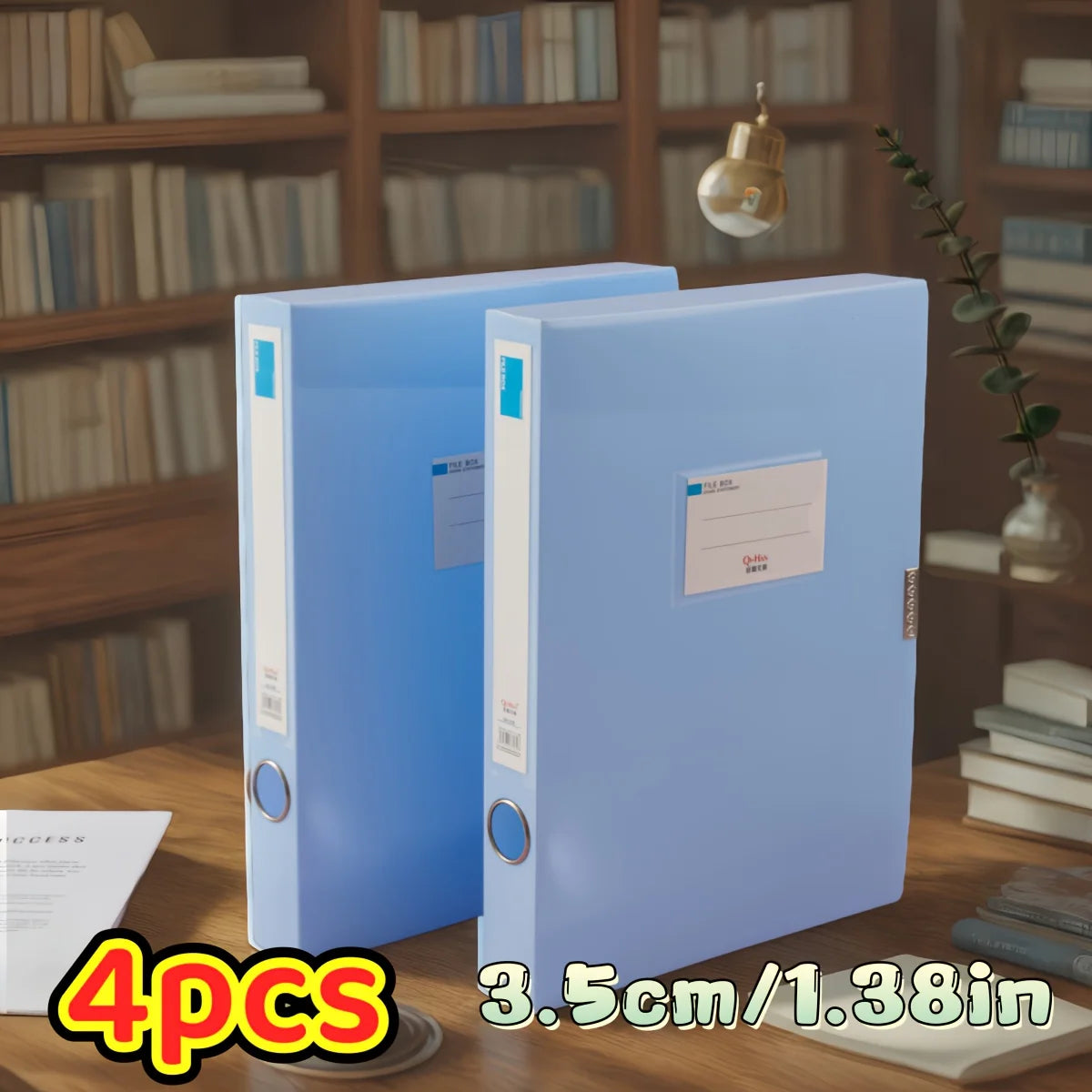 4pcs of Office Meeting File Boxes in A4 Size, Morandi Style, for Organizing Accounting Vouchers And Personnel Records