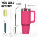WATERSY Stainless Steel Tumbler with Straw – 20oz / 30oz / 40oz Vacuum Insulated