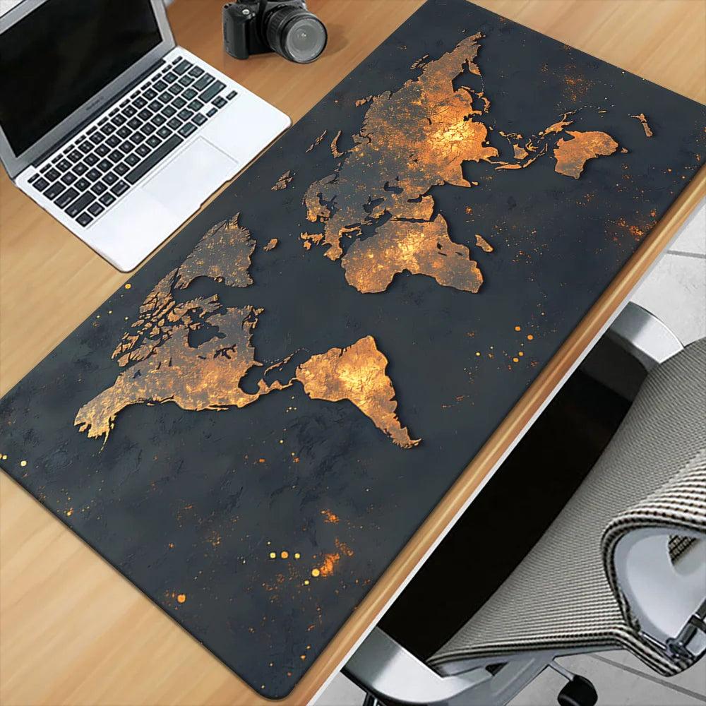 World Explorer XL Gaming Desk Mat – 900x400 Anti-Slip Mouse Pad for PC & Laptop